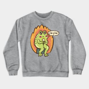 Cute Optimistic Loveland Frogman from Ohio Cryptid Creature Crewneck Sweatshirt